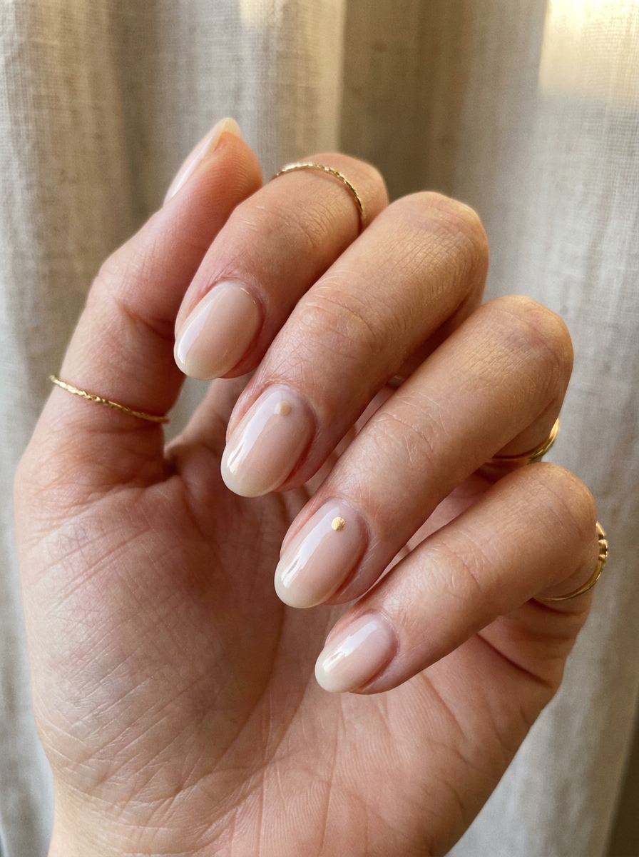 Mini Dot Accent Nails als Einfache Nageldesigns Sommer Inspiration 2026